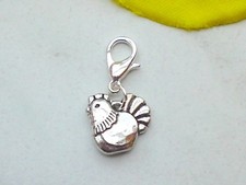 Charms Anhänger HUHN* Charm Hahn Henne Schmuck für Bettelarmband und Kette Neu