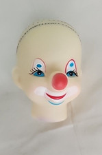 Vintage Bald Clown Heads With Hair Removed 3 3/4 inches