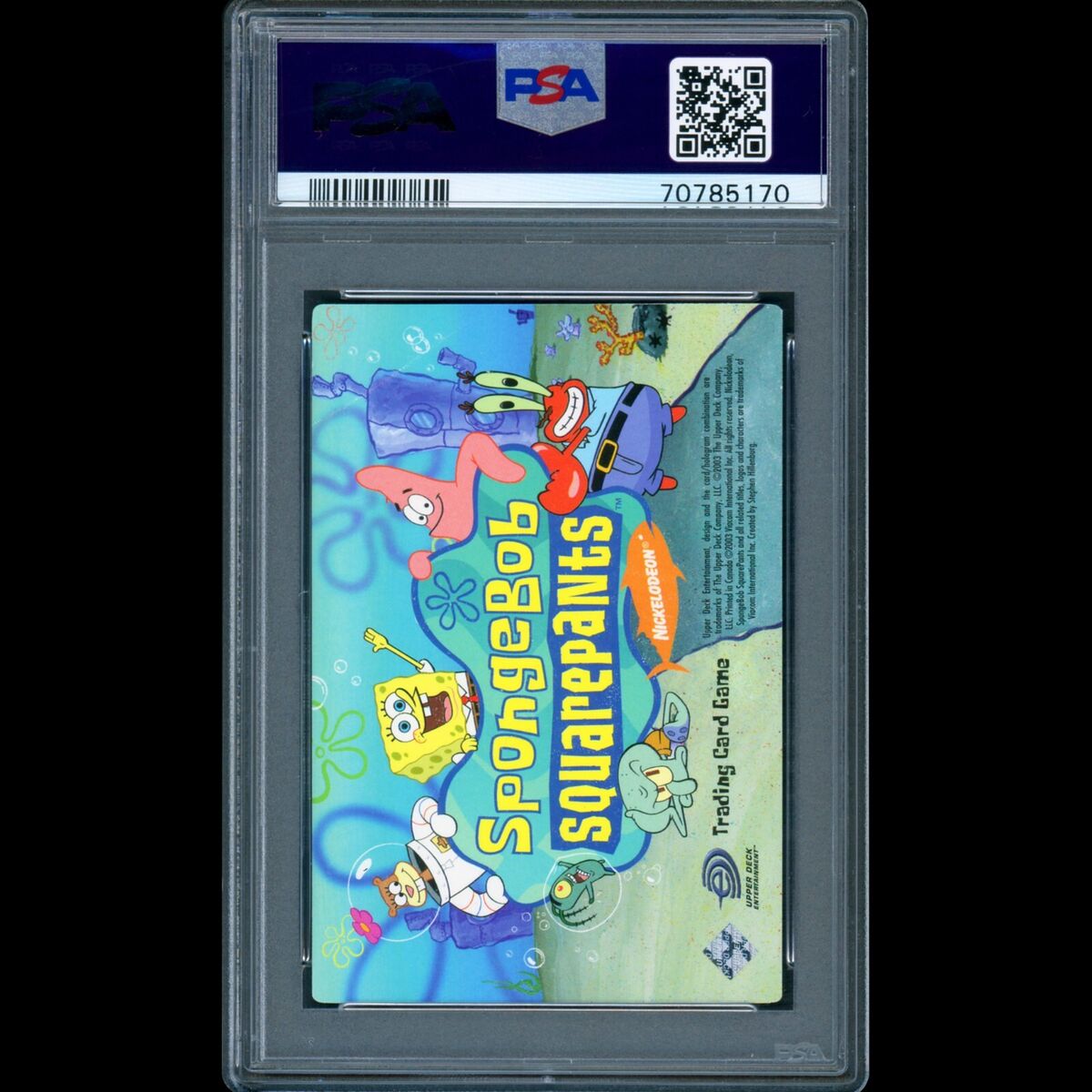 2003 UD Spongebob Squarepants Aquatic Amigos Squidward Gold Rare PSA 9  AA-041