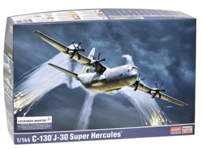 1/144 C-130 J-30 Super Hercules Cargo Aircraft Plastic Model Kit #12631 ACADEMY