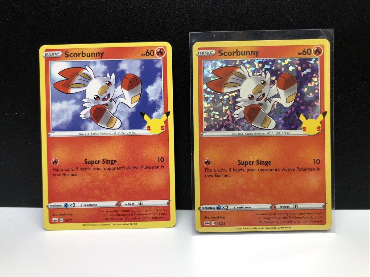 2021 McDonald's Pokémon Scorbunny Holo 25th Anniversary Promo VHTF