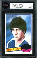 1980-81 TOPPS NHL #242 Rick Vaive Rookie KSA 9 MINT Maple Leafs Unscratched RC
