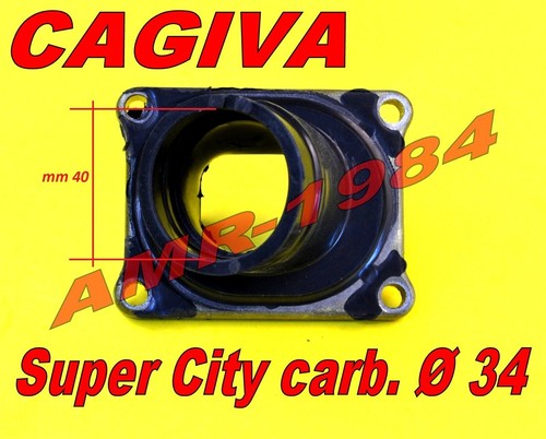CAGIVA 125 SUPER CITY COLLETTORE Imbocco 40 mm  X CARB Ø 34 Ø 36 Ø 37 MIKUNI 35 - Foto 1 di 5