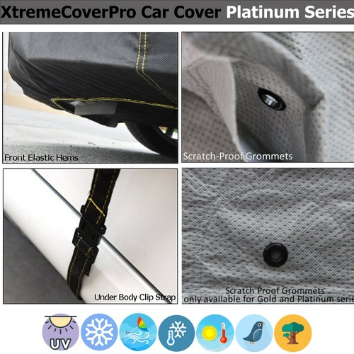 1992 1993 1994 1995 1996 Lexus ES300 Waterproof Car Cover w/MirrorPocket BLACK - Picture 6 of 11