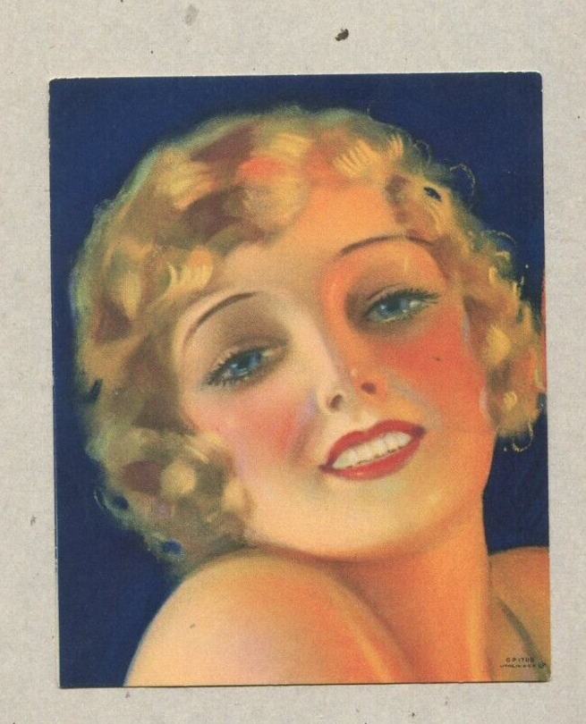 VTG  Pin-up Risque: Print ' Blue Eyed, Blonde Hair Sweetheart 4 x 5   B1