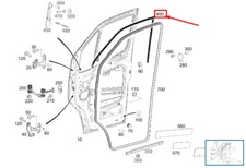 Mercedes-Benz Sprinter 907 T&uuml;rdichtung vorne rechts A9077272800 NEU ORIGINAL