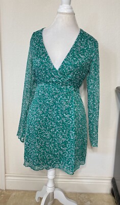 The East Order URBAN OUTFITTERS Leaf Womens Gizele Mini Dress Wrap XS $169  | eBay