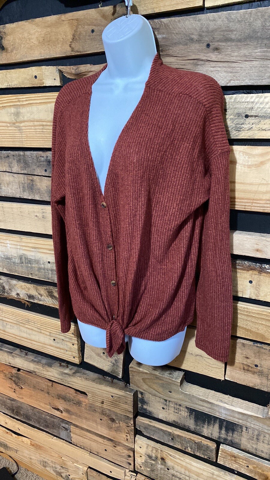 American eagle sweater ribbed button front sweate… - image 3