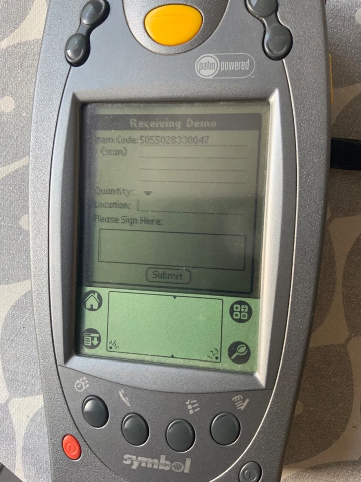 Symbol SPT1700 Palm OS barcode scanner PDA organiser PIM and extra batteries - Image 2 of 4
