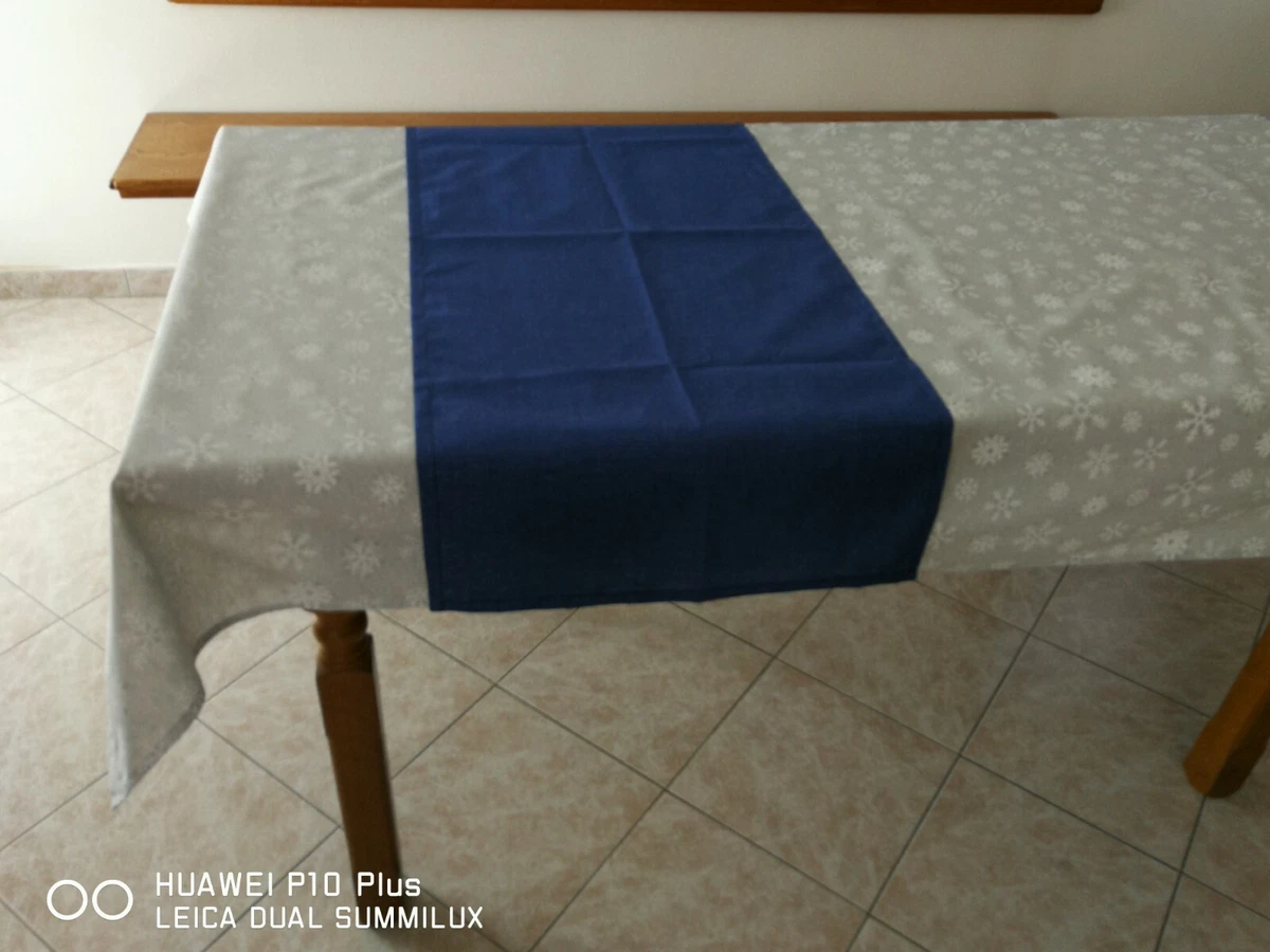 Runner Da Tavolo Moderno In PVC 30,5x178,8 Cm | Copritavolo Effetto Tela Per Tavolo Da Pranzo E Caffè | Colore Caffè | Facile Da Pulire