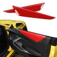 2pcs Interior Door Armrest Panel Cover Trim Bezels For Chevy Camaro 2016 Red