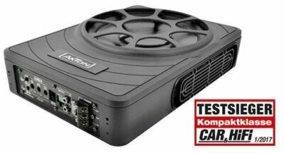 AXTON ATB25P Flat-Aktivsubwoofer 25cm mit 2 x Passivmembran Untersitzbass aktiv 
