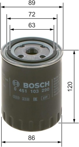 VW Transporter T4 1.9TD Genuine Oil Air Fuel Filter Bosch Service Kit 1996-2003 - Picture 11 of 19