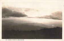 Postcard RPPC Sunset From Mt Washington New Hampshire posted 1919 Real Photo