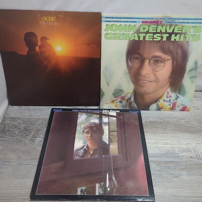 Lot Of 3 John Denver Take Me To Tomorrow Greatest Hits And Aerie Vinyls Records