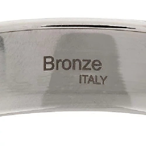 Brazalete redondo QVC Bronzo Italia promedio corte diamante diseño espiral Foto 2 de 3