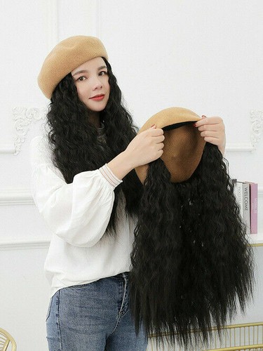 Winter Beret Fashion Long Curly Hair 