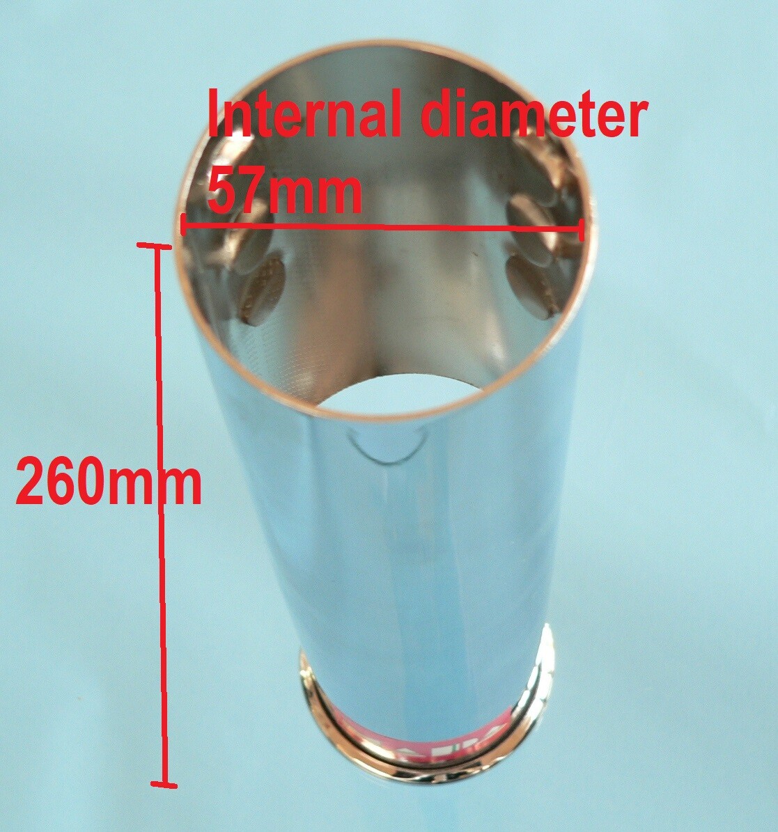 CHROME EXHAUST TRIM MOTORHOME 60mm camper van chrome Tail pipe