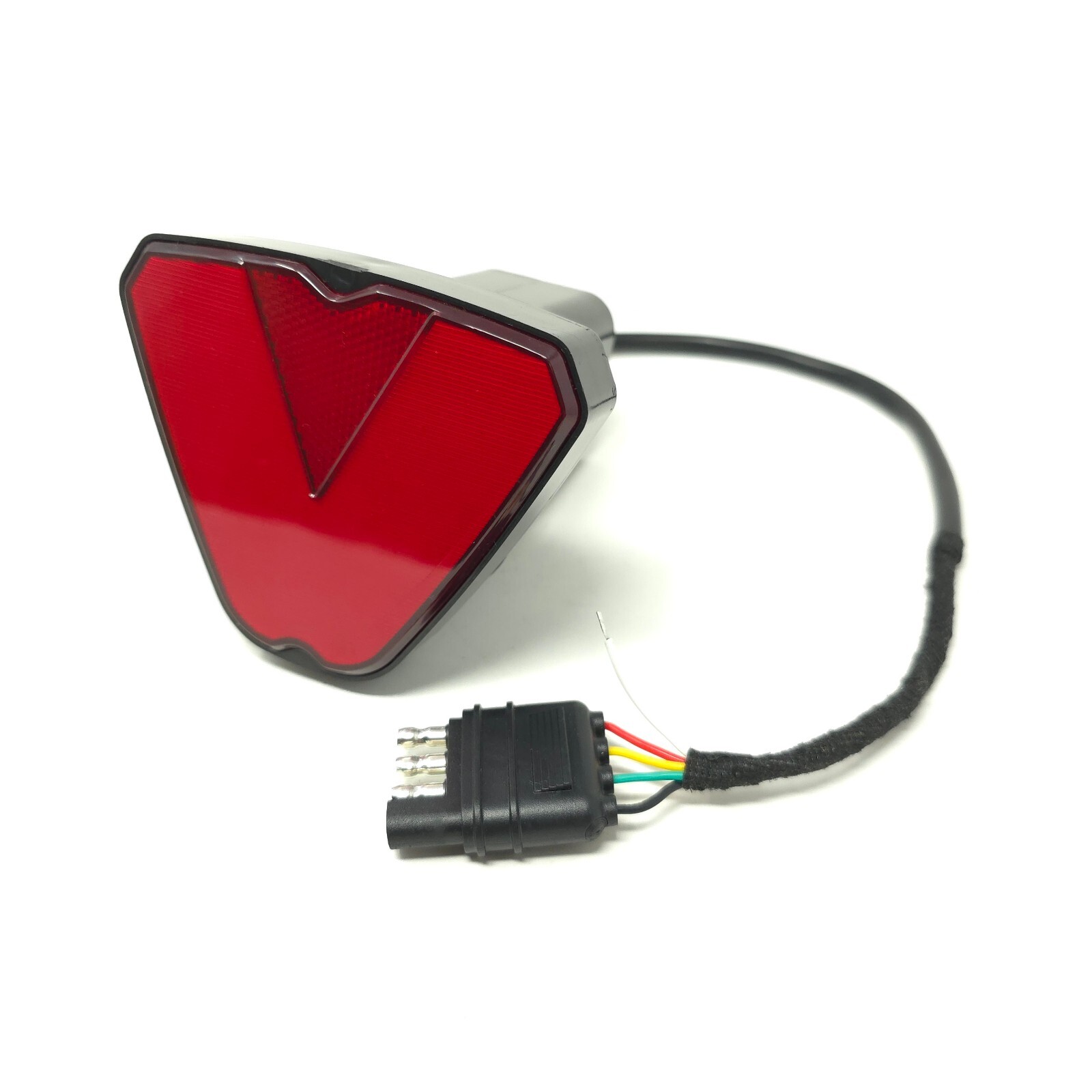 Red/Black F1 V-Shape Hitch LED Cover w/ 4 Functions for 2" Receiver - 4.25"x3.5"