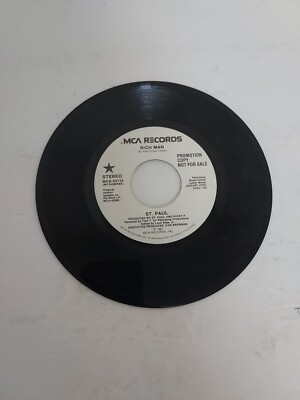 45 RPM Vinyl Record St. Paul Rich Man Promo VG