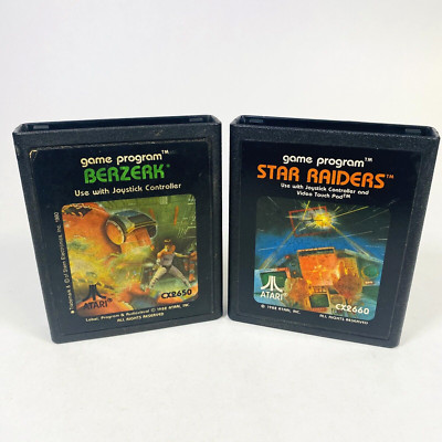 Atari 2600 Cartridge Lot: Star Raiders & Berserk Authentic Tested Arcade Action!