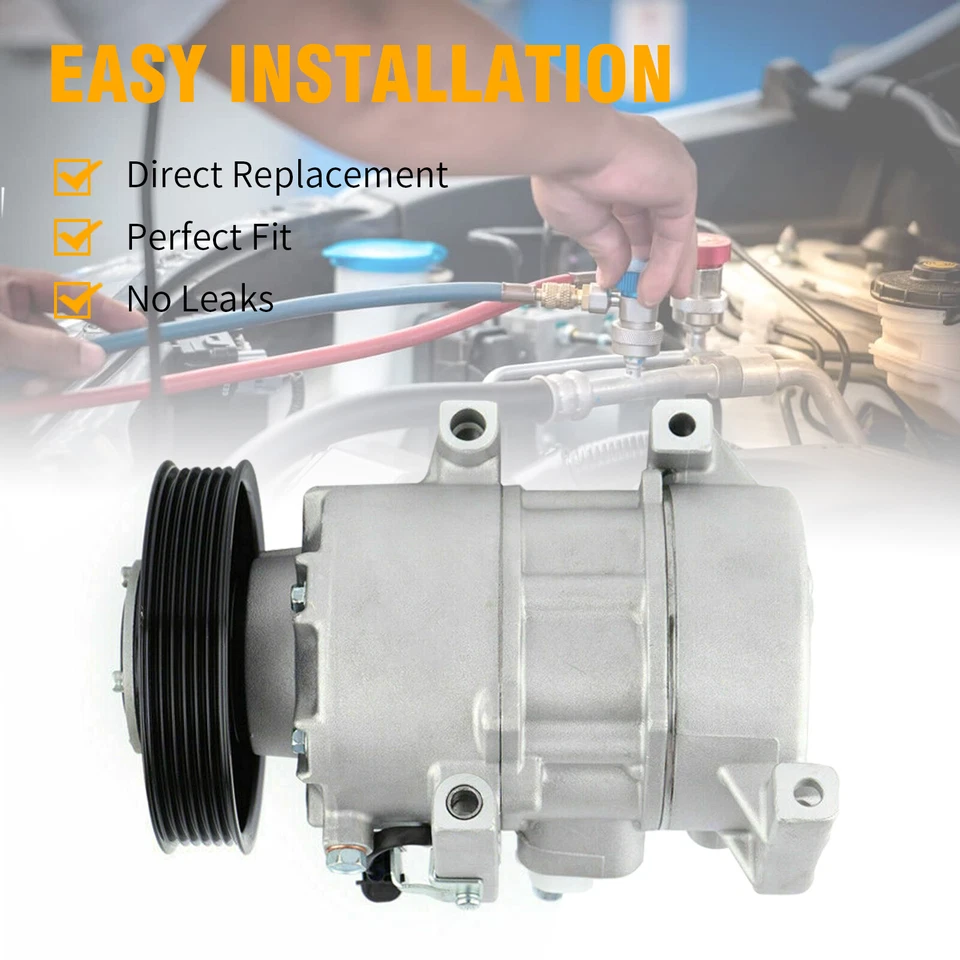 A/C AC Compressor For Hyundai Accent 2012 2014-16 & Kia Rio 1.6L 2012-2015 Foto 2 de 4