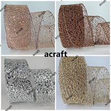 Christmas Ribbon Wired Edge 63mm x 1m Gift Wrapping Decoration Craft Bow Making