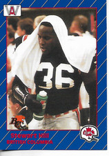 1991 All World Canadian Football CFL Stewart Hill Card #8