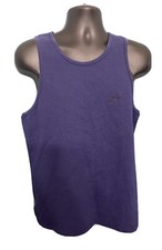 Vintage Speedo Tank Top Mens Large USA Made Waffle Fabric BRIGHT TEAL Spellout