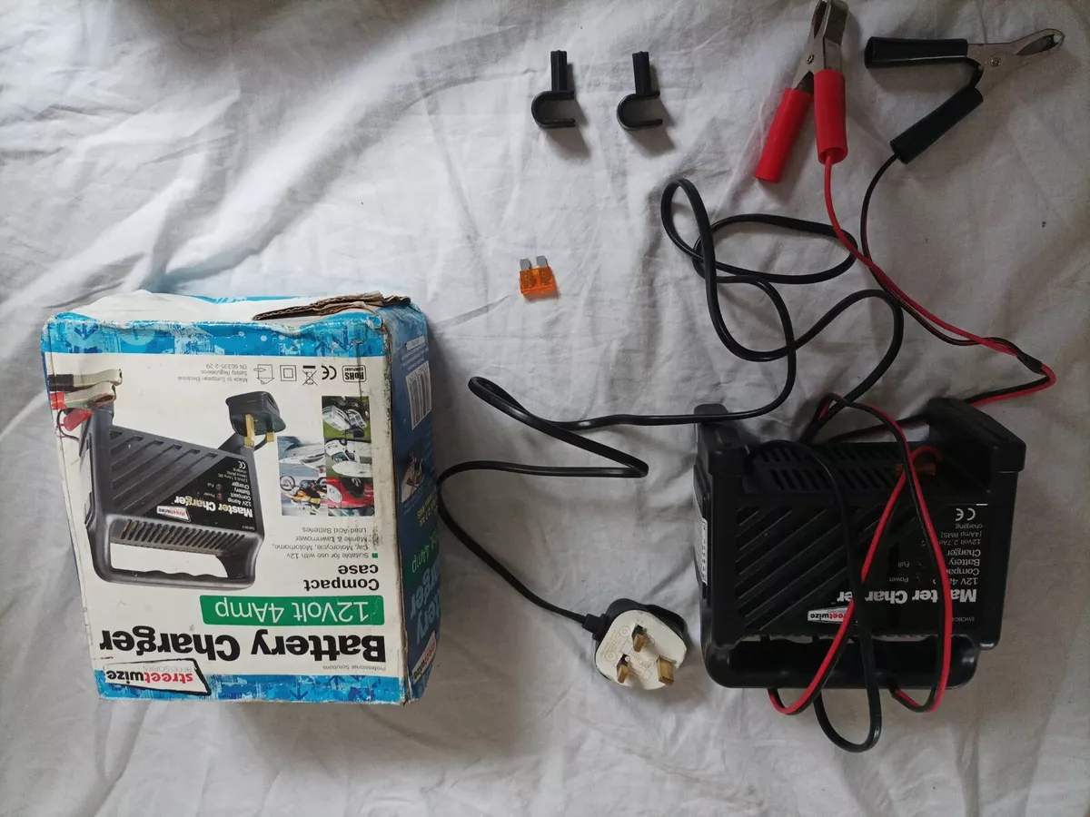 Streetwize Battery Charger 12V 4A Garage Workshop Car Motorcycle