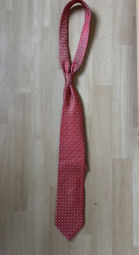 Tolle Seidenkrawatte / 100% Seide / Rot / Kariert / 155cm / Wie Neu
