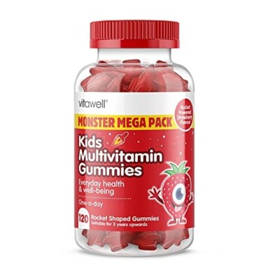 1x 120 Vitawell Kids Multivitamin Gummis mit Erdbeergeschmack - NEU & VERSIEGELT