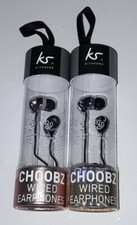KitSound KS Choobz Wired Earphones In Ear with Headphones Iridescent Rose Gold 