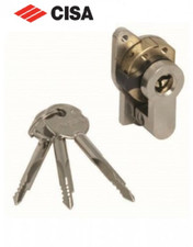 CILINDRO A SPILLO CON 3 CHIAVI CORTE RICAMBIO PER SERRATURA ART 02400 CISA