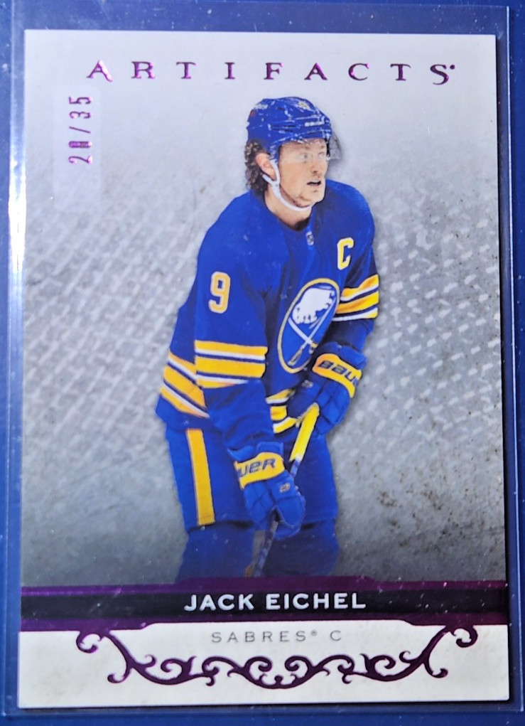 2021-22 UD ARTIFACTS #139 JACK EICHEL /35 PINK BUFFALO SABRES VEGAS KNIGHTS
