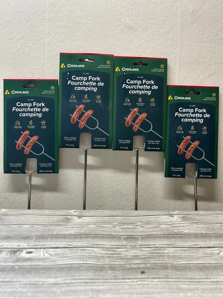 Coghlan's 41-inch Roasting Camp Fork, Steel Shaft, Wooden Handles, 4-Pack - Image 2 of 4