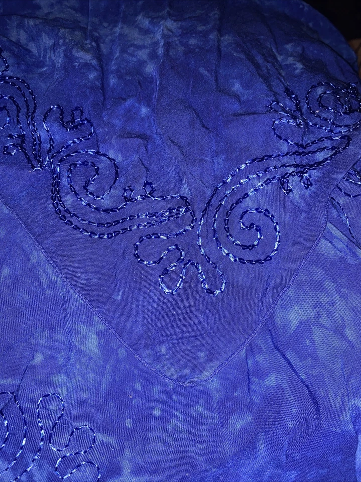 Vixen By Lose Island Skirt Blue 100% Cotton Size S/M Foto 3 de 4