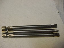 Lot 5x Zephyr Slotted Power Bit 6F-7R .038" .250" 4" E3103X4 New Made in USA