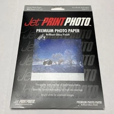 Jet Print Photo Premium Heavy Photo Paper 4 x 6 Brilliant Gloss 24 Sheets Sealed
