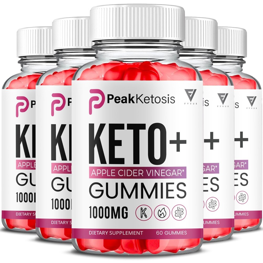 (5 Pack) Peak Ketosis Keto Gummies, Peak Ketosis Maximum Strength (300 Gummies)