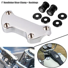 1" Handlebar Riser Top Clamp Bushings Damper Kit For Harley Low Rider FXST XL883