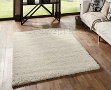 SMALL - EXTRA LARGE SIZE THICK 5cm PILE PLAIN MODERN NON-SHED SOFT SHAGGY RUG