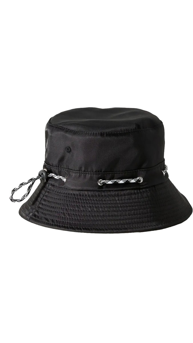 ANTHROPOLOGIE Nylon Sport Drawstring Bucket Hat Black Anthropologie Nylon Sport Black Bucket Hat One Size. NWT | eBay main image 2