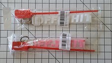 1 Pink  1 White OFF-WHITE Keychain Lanyard Industrial Clasp "A" BIN11