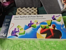 Intel NetPort II Print Server New Open Box Vintage Network Printer Adapter