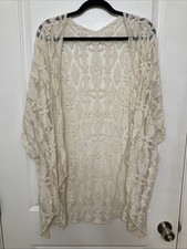 Final Touch Lace Duster Kimono Cover Up Cardi...