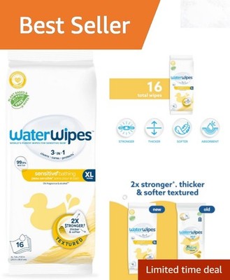 Sensitive Bathing Wipes 192 Count Unscented Hypoallergenic 3-in-1 Body Cleaners