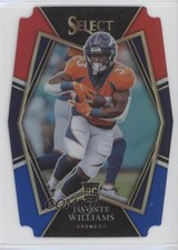 2021 Panini Select Premier Level Red & Blue Prizm Die-Cut Javonte Williams s1i