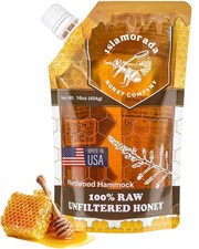 Raw Honey Organic Unfiltered, 16oz Pouch - Unpasteurized 16 Fl Oz Pack of 1