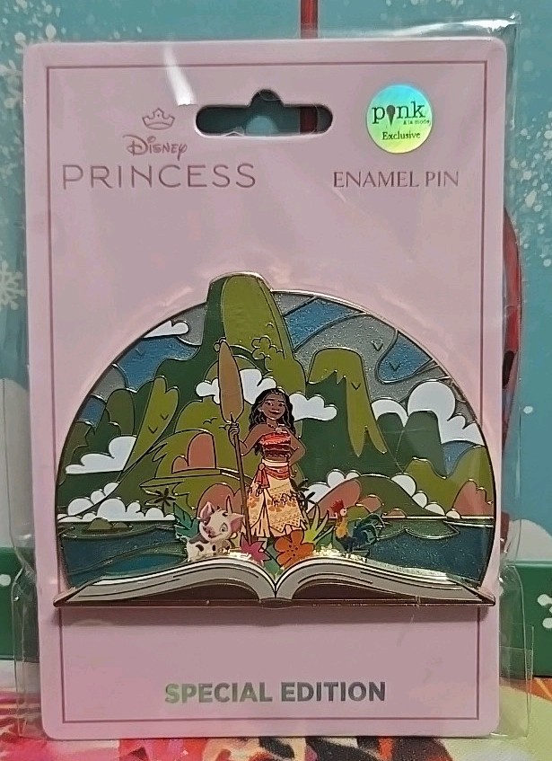 Disney Pin PALM Once Upon a Time Storybook Moana Jumbo LE 300